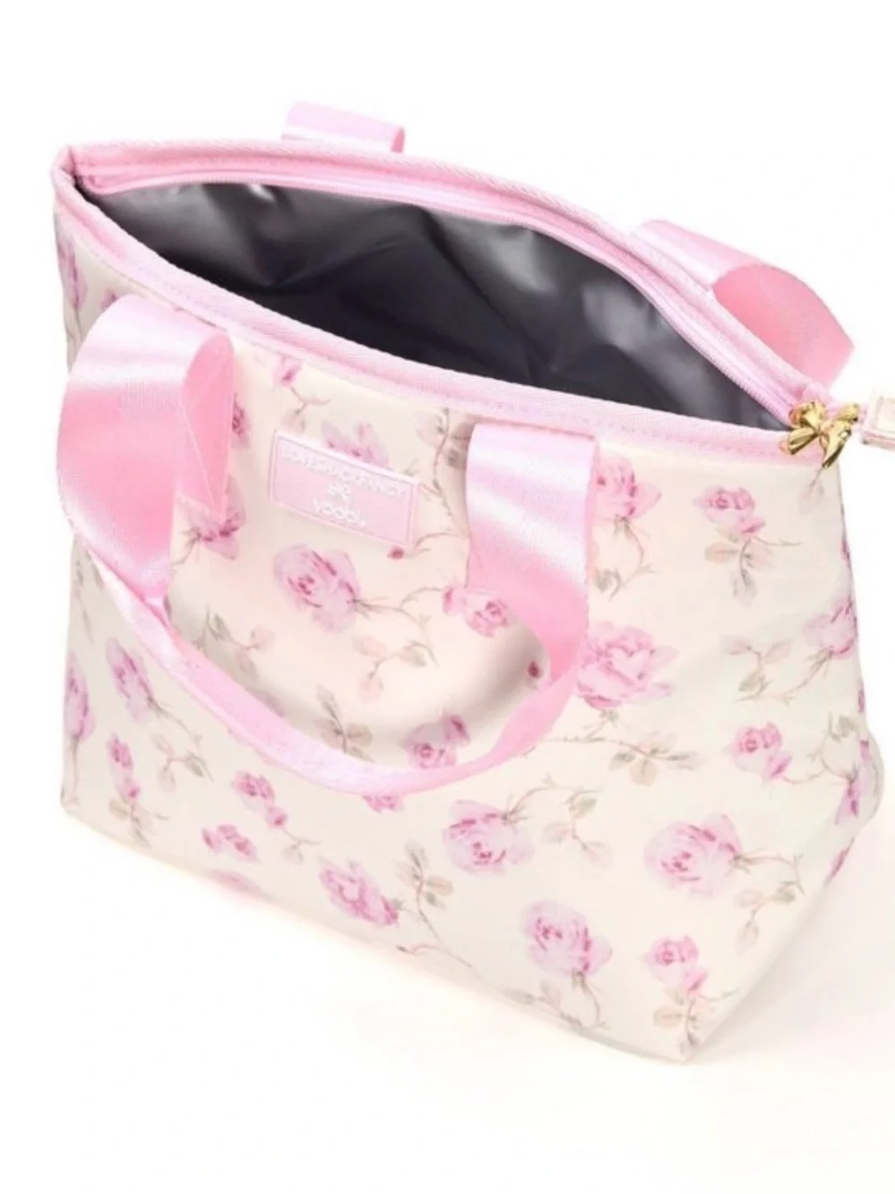 LoveShackFancy Pink Floral Quilted Backpack & lunch bag Tote Set